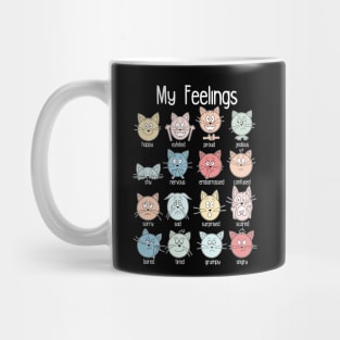 Expressions Print, Emotions Print, Feelings Print, Educational Print for Kids, Funny Cat Print, Montessori Print, Preschool Print, Rainbow Mug